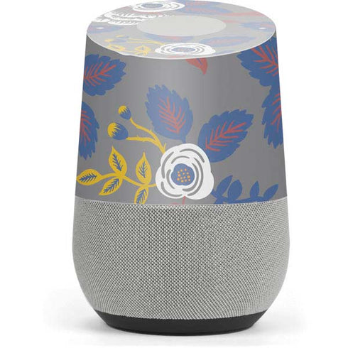 Autumn Grey Floral Google Home Skin